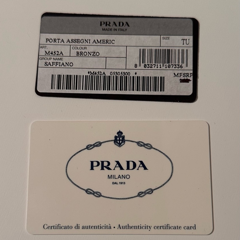 SOLD!💎Prada Saffiano Bronze Wallet-EUC - Picture 4 of 15
